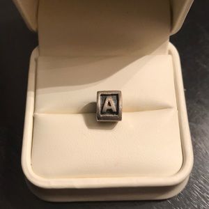 Pandora charm letter A